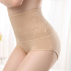 [ 6 PCS ] High Waist Slim Sexy Lace Body Shaping Panties -  