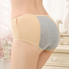 Women's Pure Cotton Sexy Lace Physiological Period Anti-Leakage Briefs