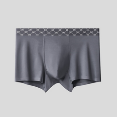 Men's Simple Striped Plaid Contrast Color Breathable Boxer Briefs