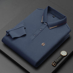 Men's Business Long-sleeved Polo Shirt