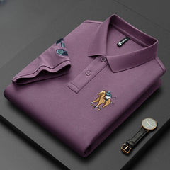 Men's 100% Cotton Business Casual Polo Shirt