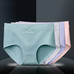 [6 PCS] Cotton Embroidered Corset Panties -  