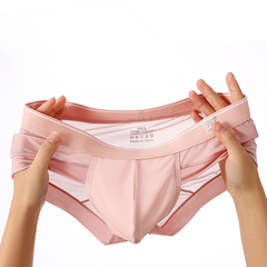 Men's Ultra-thin Ice Silk Mesh Breathable Quick-drying Transparent Sexy Briefs