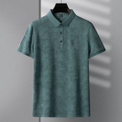 Men's Embroidered Fashion Casual Solid Color Polo Shirt