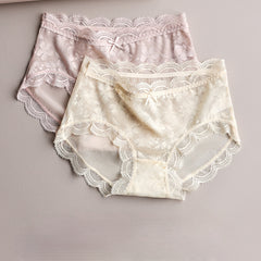 Floral Lace Light Breathable Mesh Briefs