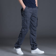Men's Loose Straight Large Size Multi-pocket Cargo Casual Pants