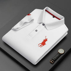 New embroidered casual loose polo shirt