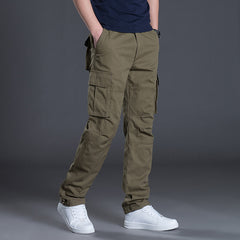 Men's Loose Straight Large Size Multi-pocket Cargo Casual Pants