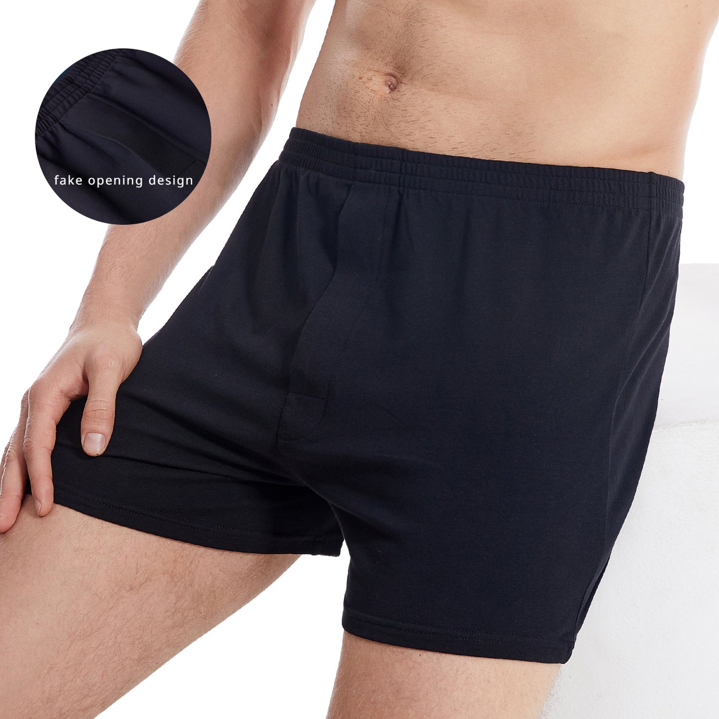 Men's Pure Cotton Home Pants Breathable Knitted Boxer Briefs 【Buy 1 Get 3 Free】