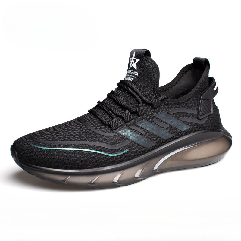 Men's New Fashionable Sports and Leisure Breathable Fly Knit Shock-absorbing Sports Shoes