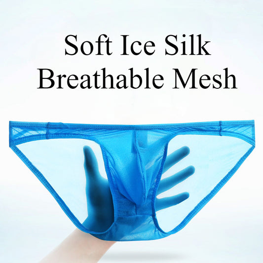 Men's Ice Silk Mesh Soft Breathable Briefs