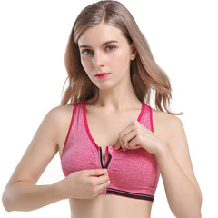 Zip Front Wireless Bra