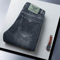 Men's Retro Slim Fit Stretch Cotton High-end Jeans