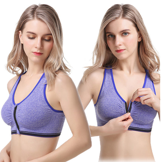 Zip Front Wireless Bra