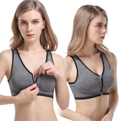 Zip Front Wireless Bra