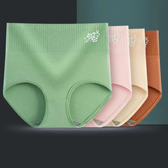 [5 PCS] Cotton High-Waisted Comfort Printed Panties -  