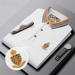 Men's Silk Lapel Polo Shirt