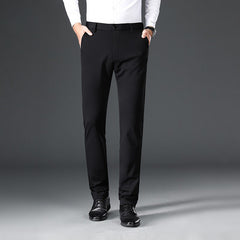 Men's High Elastic Straight Business Casual Trousers