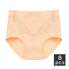 High-Waisted Abdomen Lace Panties