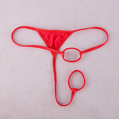 Men's Low Waist Sexy Ice Silk Skin-friendly Breathable Thong