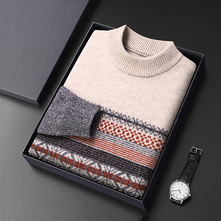 Men's 100% Pure Wool Thick Warm Sweater