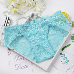 Lace Sexy Transparent Breathable Low Waist Briefs