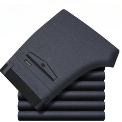 Men's Business Casual High-waist Stretch Straight-leg Versatile Trousers