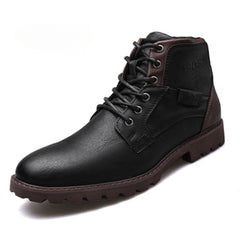 Men's Large Size Zippered Winter High Top Martin Boots