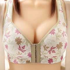 Front buckle wireless plus size thin bra