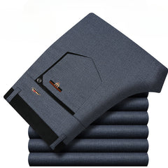 Men's Business Casual High-waist Stretch Straight-leg Versatile Trousers