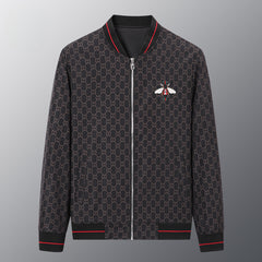 New Men's Bee Embroidered Casual Jacket