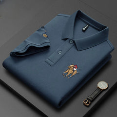 Men's 100% Cotton Business Casual Polo Shirt