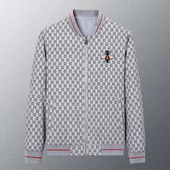 New Men's Bee Embroidered Casual Jacket