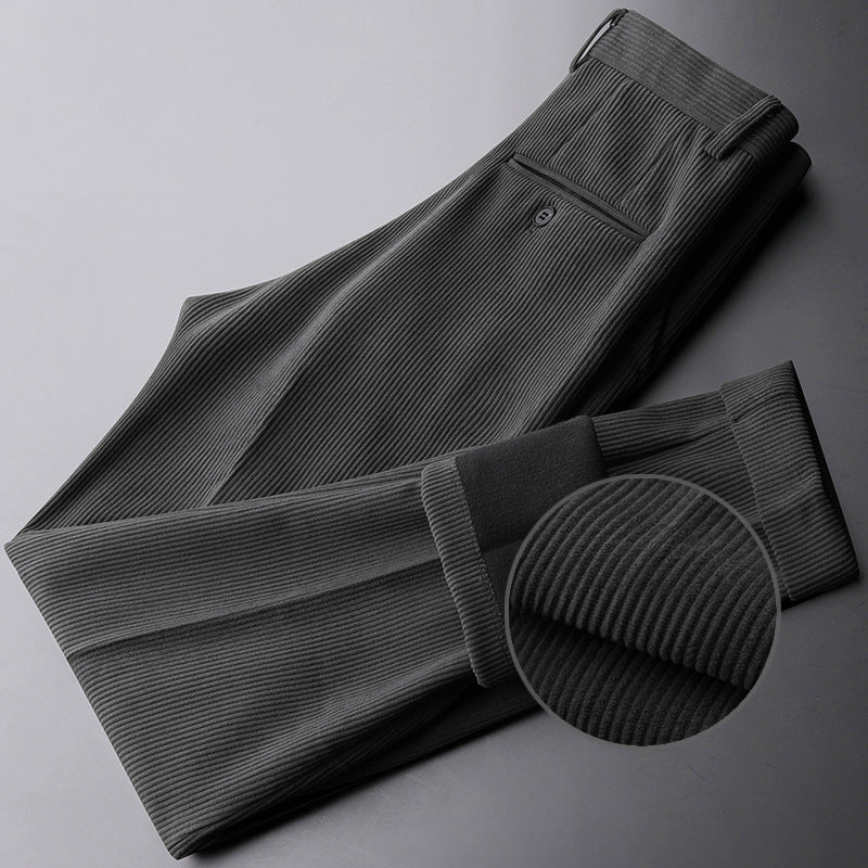 2024 Men's Sanded Anti-wrinkle New Business Corduroy Warm Casual Pants