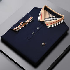 2023 New Solid Color Lapel Multicolor Embroidery Polo Shirt
