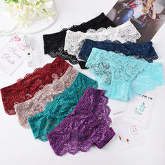 Lace Sexy Transparent Breathable Low Waist Briefs