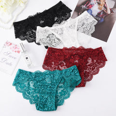 Lace Sexy Transparent Breathable Low Waist Briefs