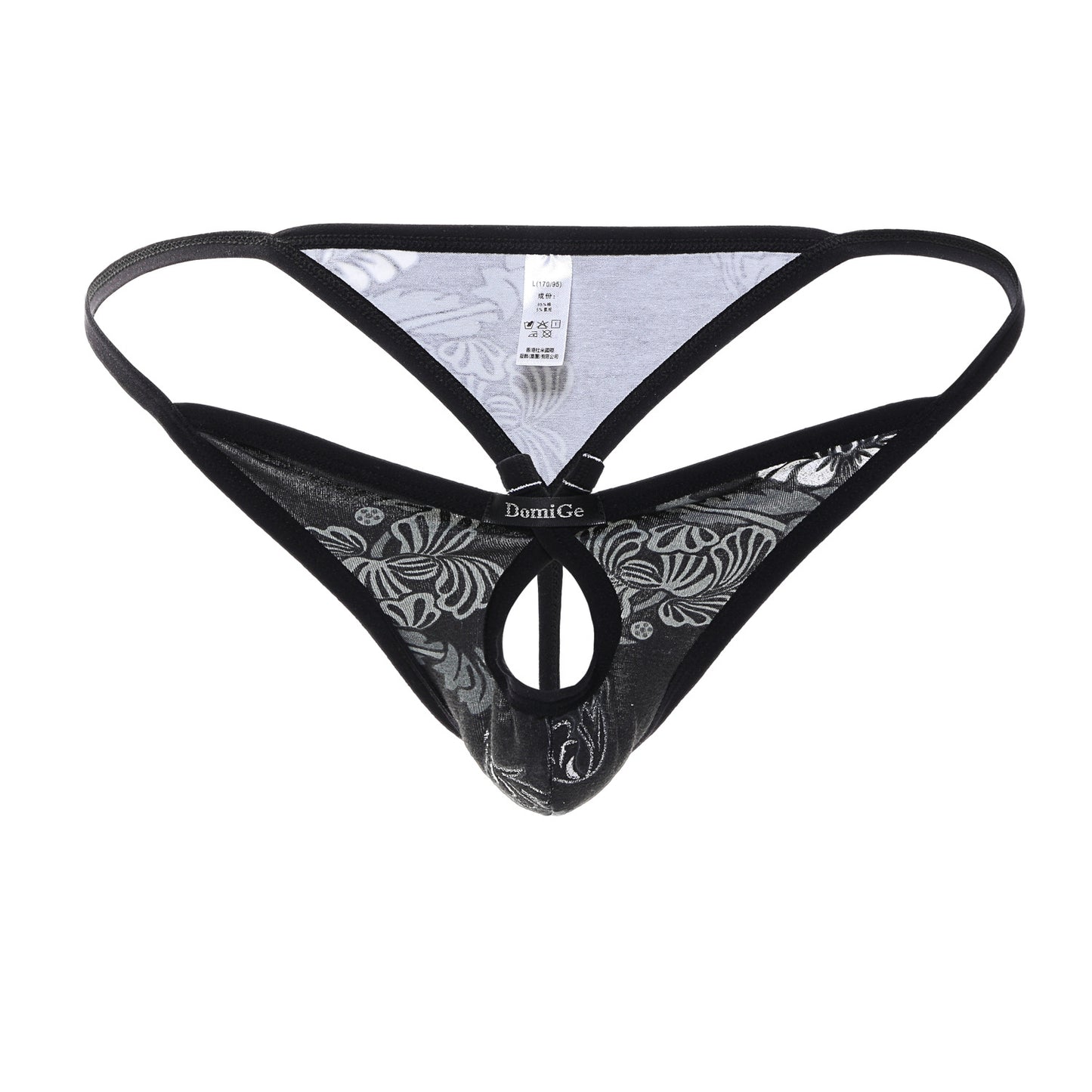 Front center opening fashion thong