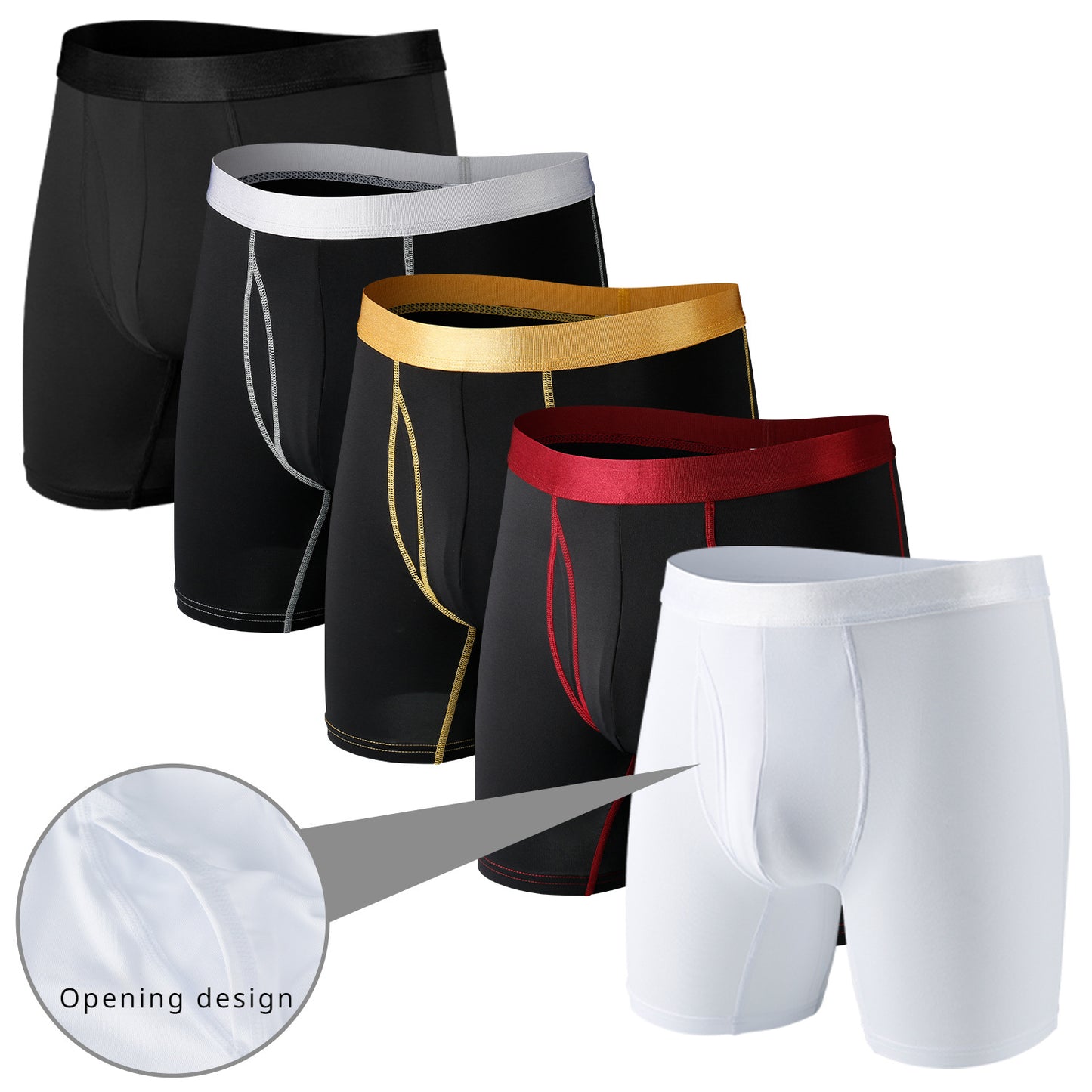 Men's Long Sports Boxer Large Size Polyester Quick-drying Boxer Briefs 【Buy 1 Get 3 Free】