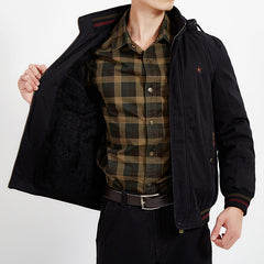 Men's Winter Warm Pure Cotton Plus Velvet Thickened Large Size Loose Cotton Jacket