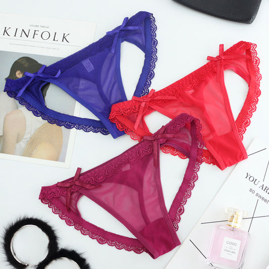 Sexy Lace Mesh Transparent Briefs