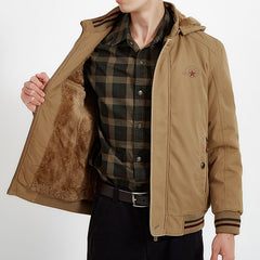 Men's Winter Warm Pure Cotton Plus Velvet Thickened Large Size Loose Cotton Jacket