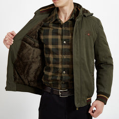 Men's Winter Warm Pure Cotton Plus Velvet Thickened Large Size Loose Cotton Jacket
