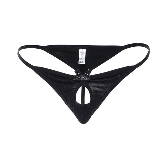 Front center opening fashion thong