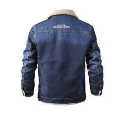 Men's Winter Thickened Loose Lapel Denim Jacket