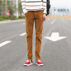 Men's Slim Corduroy Casual Pants