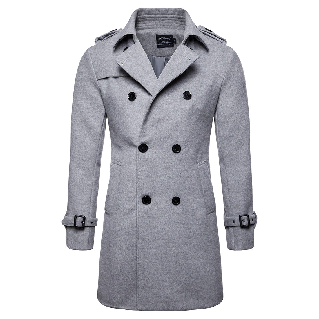 Men's New Style Double Breasted Fashionable Woolen Coat