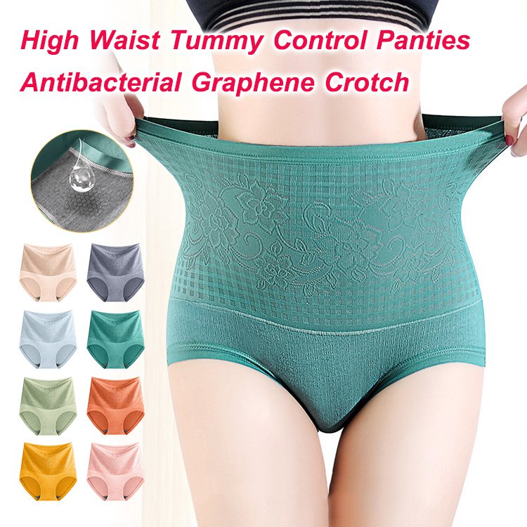 [ 6 PCS ] High Waist Slim Sexy Lace Body Shaping Panties -  