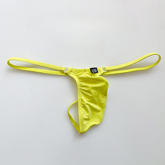 Men's Low Waist Thin Strap Ice Silk Thong
