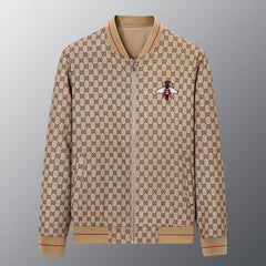 New Men's Bee Embroidered Casual Jacket